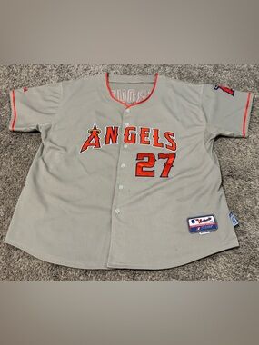 Majestic Gray MLB Authentic Performance Apparel Patch Jersey
